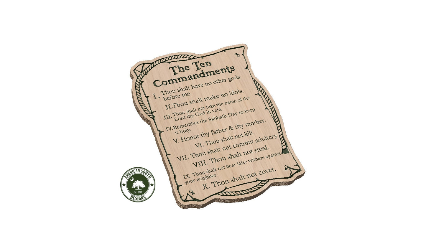 10 Commandments Scroll  (Thou)