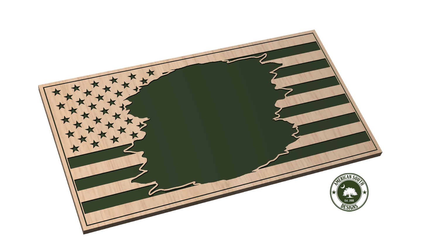 Tattered Flag Design 11 - Blank