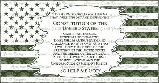 Tattered Flag Design 11 - Oath of Enlistment