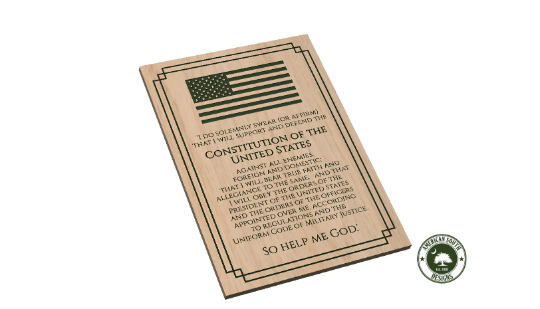 Oath of Enlistment with Flag - SVG
