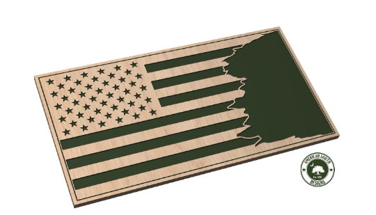 Tattered Flag Design 10 - Blank