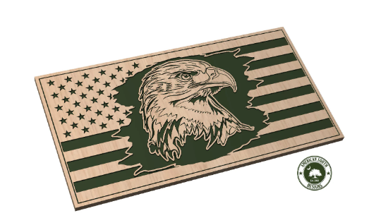 Tattered Flag Design 11 - Eagle
