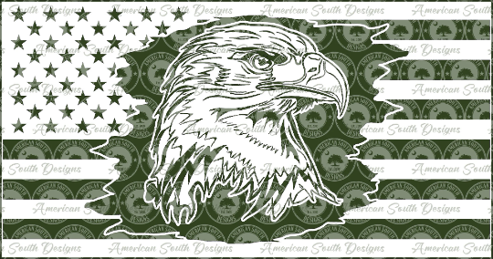 Tattered Flag Design 11 - Eagle