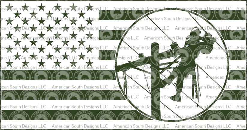 American Flag with Lineman 2