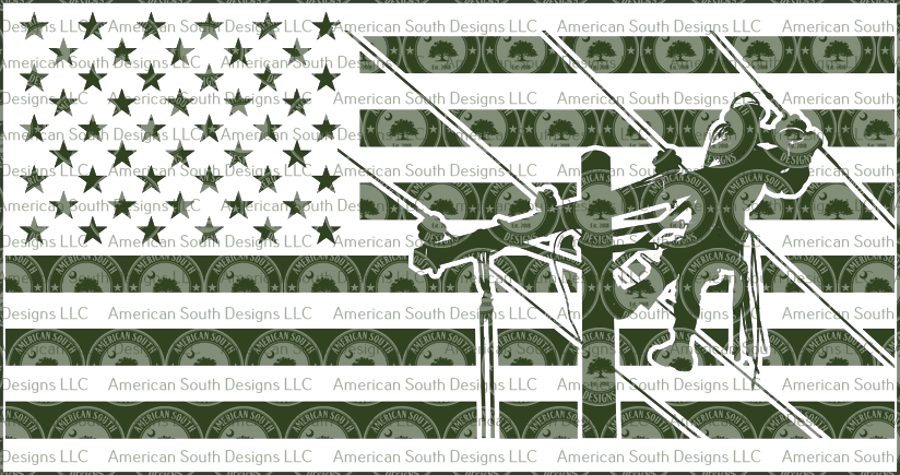 American Flag with Lineman 3