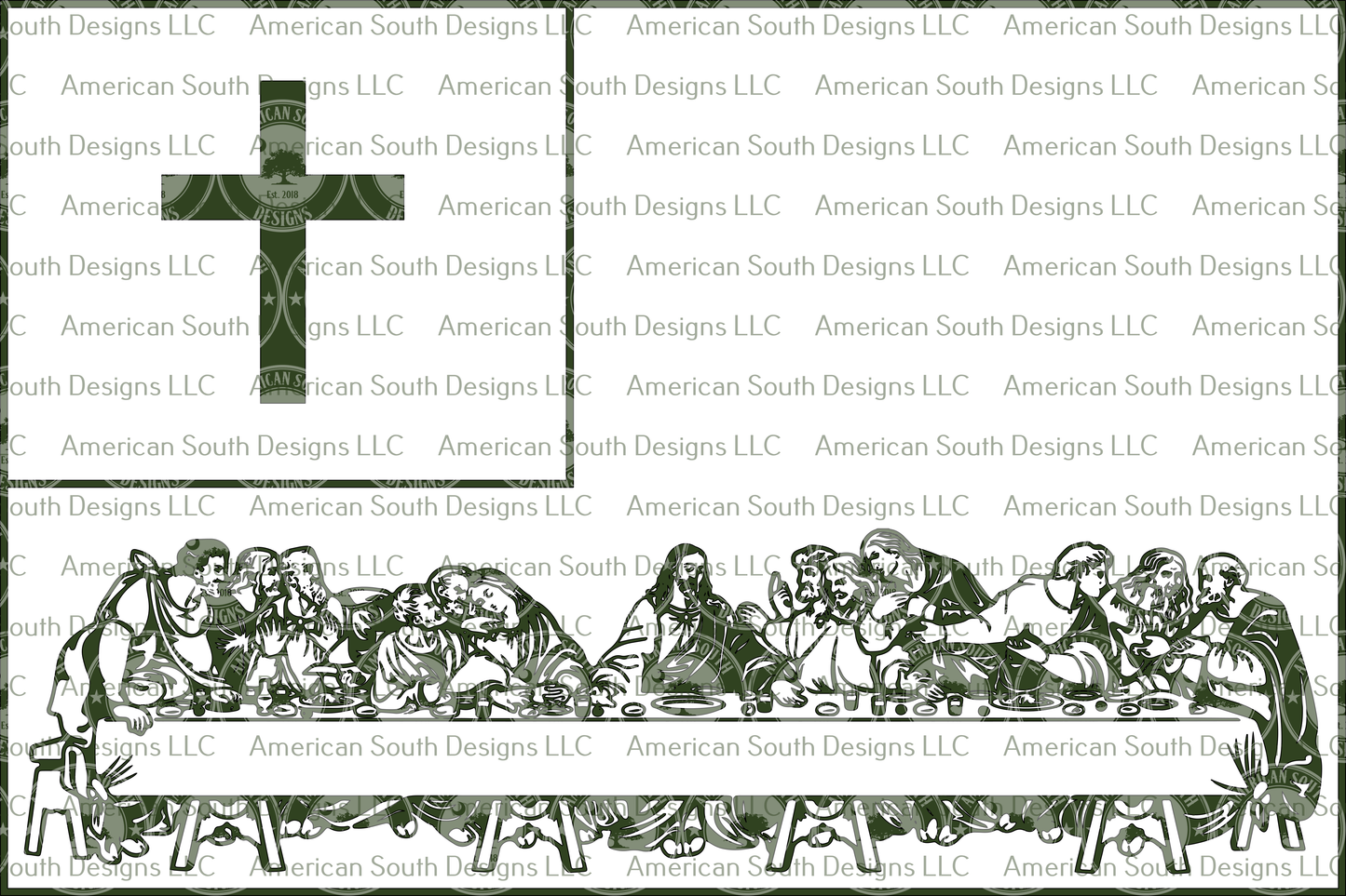 Christian Flag with The Last Supper
