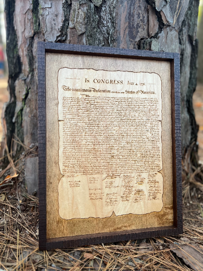 Declaration of Independence - Wooden Replica