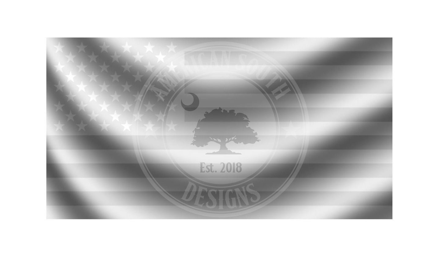 Wavy American Flag 3D Model ***STL, and Grayscale PNG***  Model 1  CNC Router Model