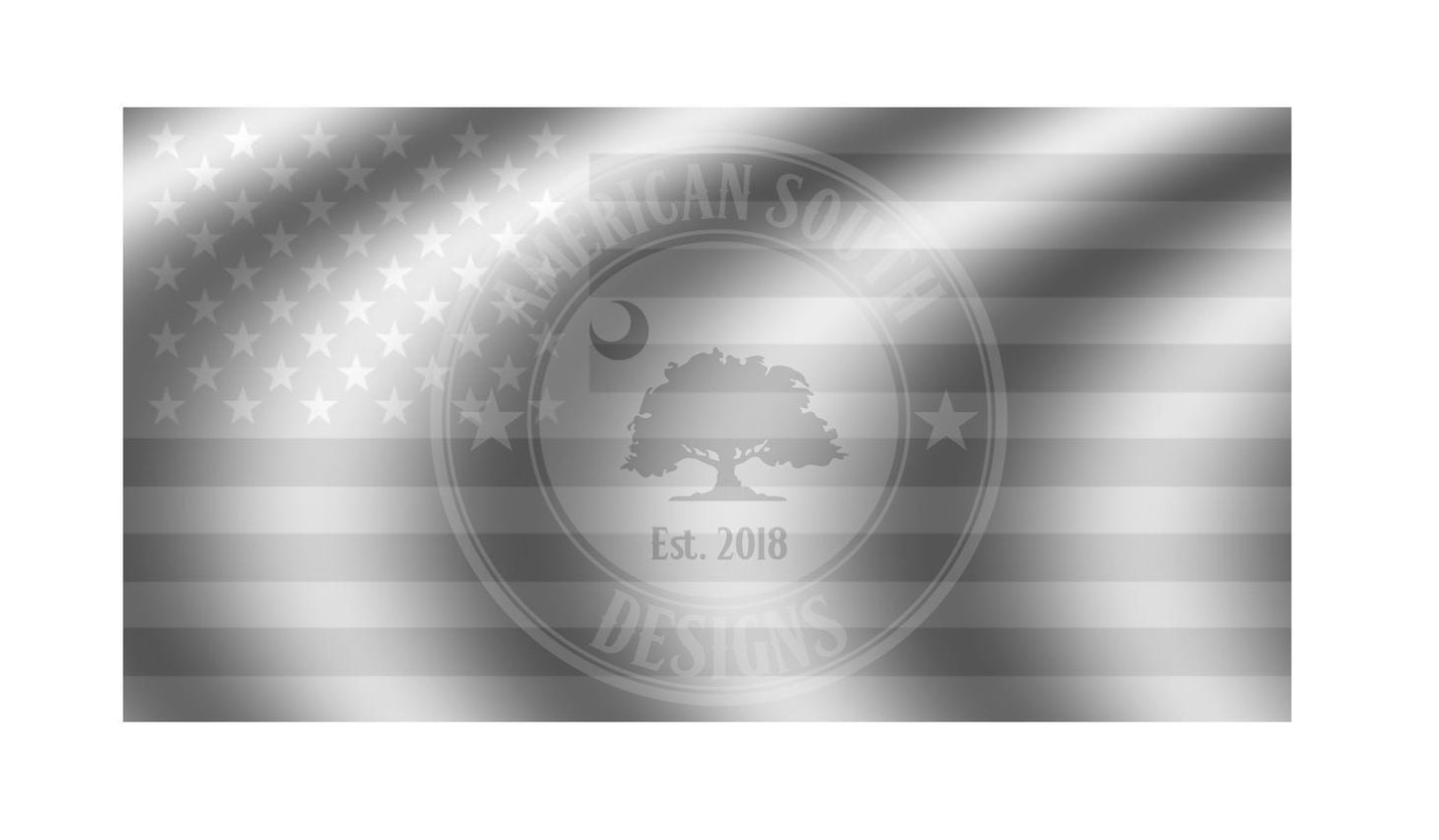 Wavy American Flag 3D Model ***STL, and Grayscale PNG***  Model 2  CNC Router Model