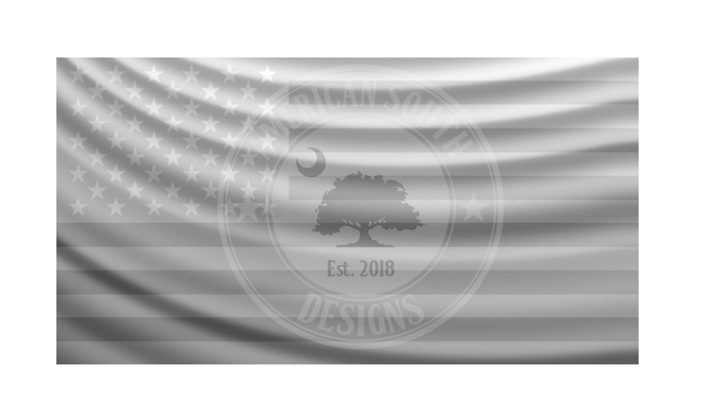 Wavy American Flag 3D Model ***STL, and Grayscale PNG***  Model 10