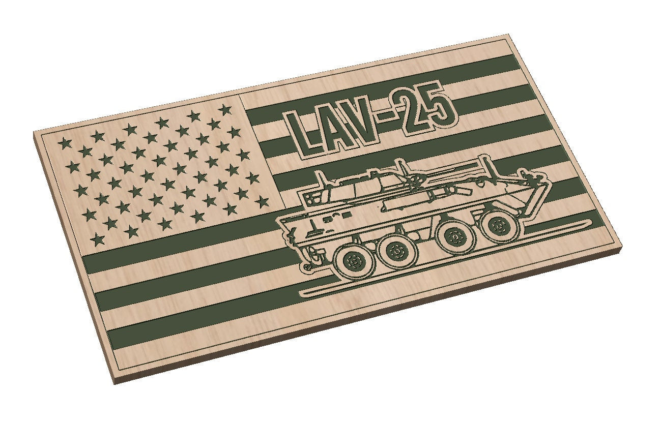 American Flag with LAV25