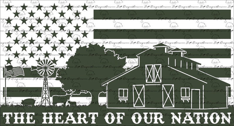 The Heart of Our Nation Flag  Digital Files  SVG