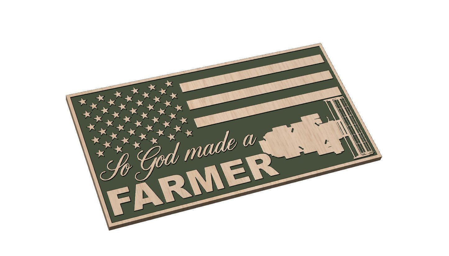 So God Made A Farmer Flag