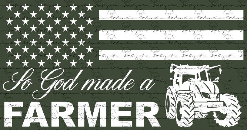 So God Made A Farmer Flag with Tractor