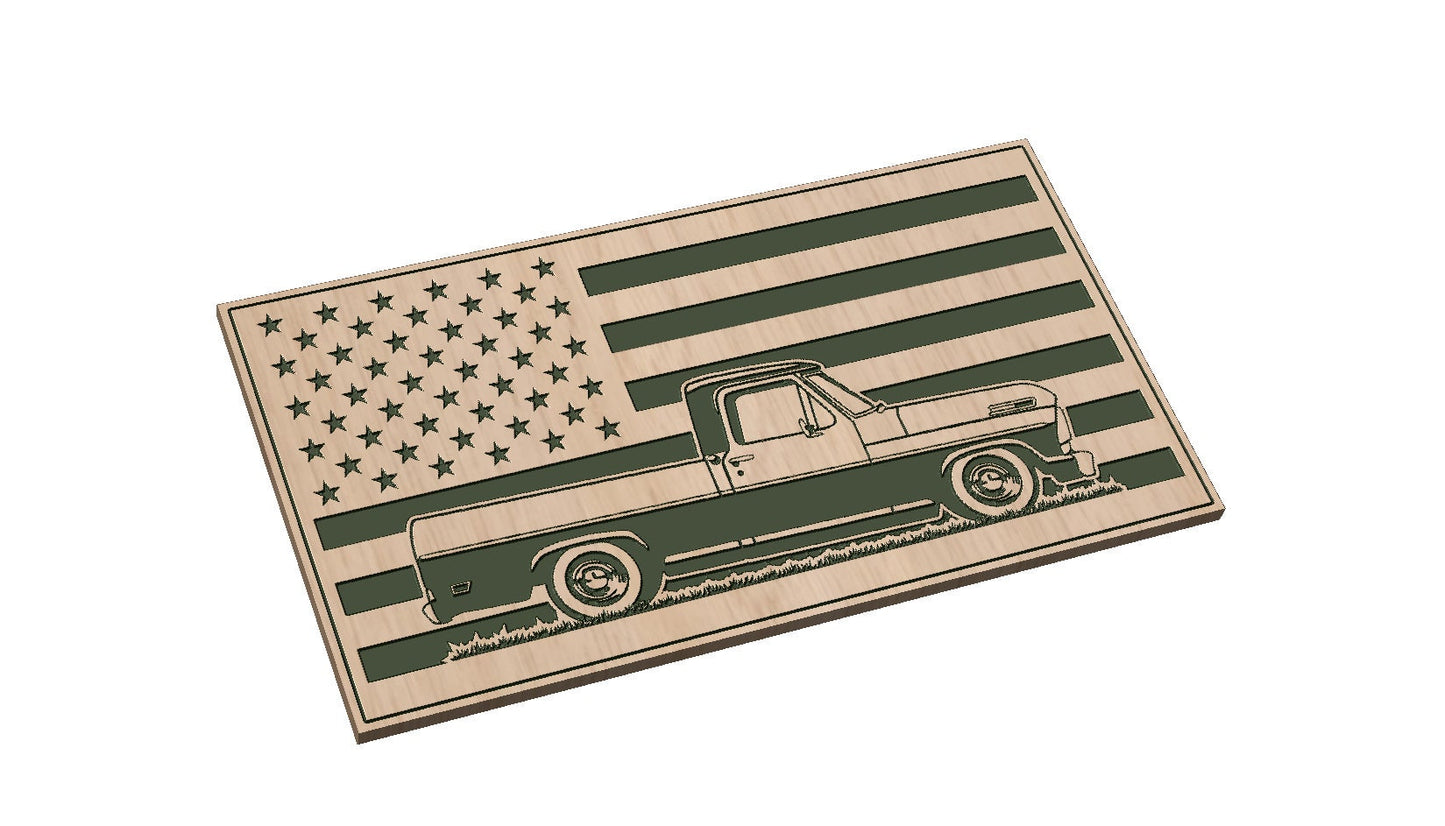 Old Truck Flag
