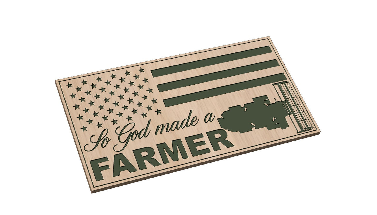 So God Made A Farmer Flag
