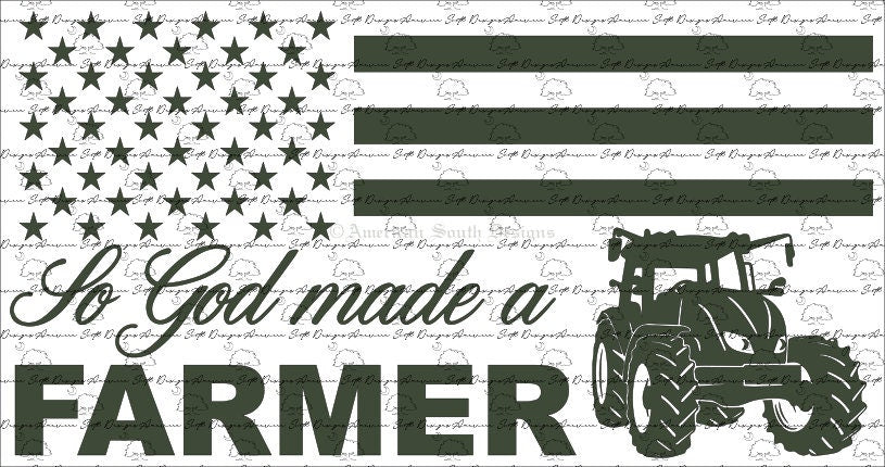 So God Made A Farmer Flag with Tractor