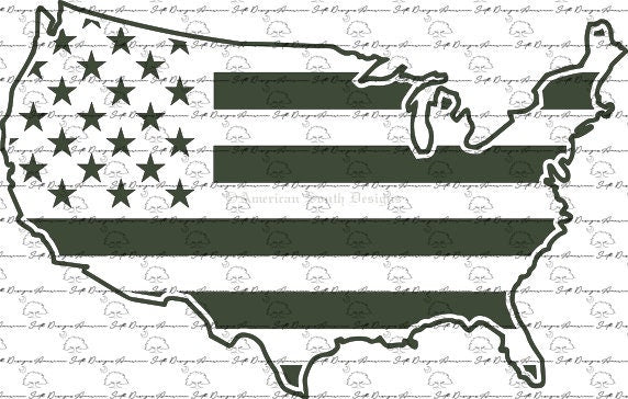 US Shaped American Flag