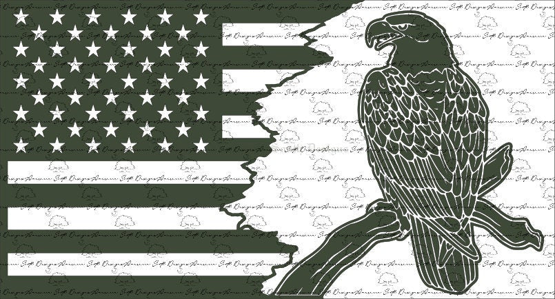 Tattered Flag 3  Eagle