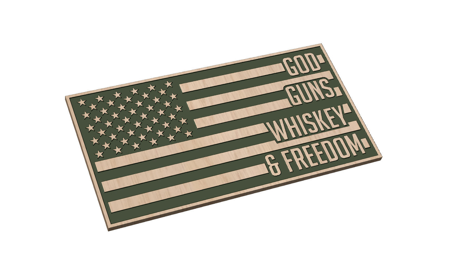 God, Guns, Whiskey & Freedom  SVG