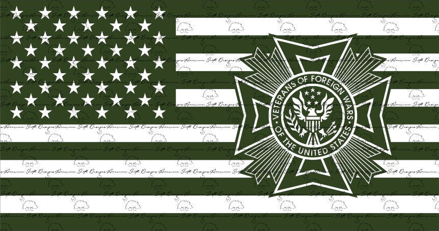 American Flag with VFW Logo