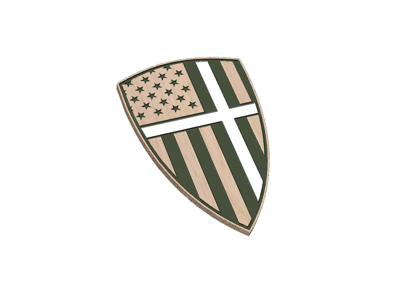 Cruisader Shield Flag with Cross