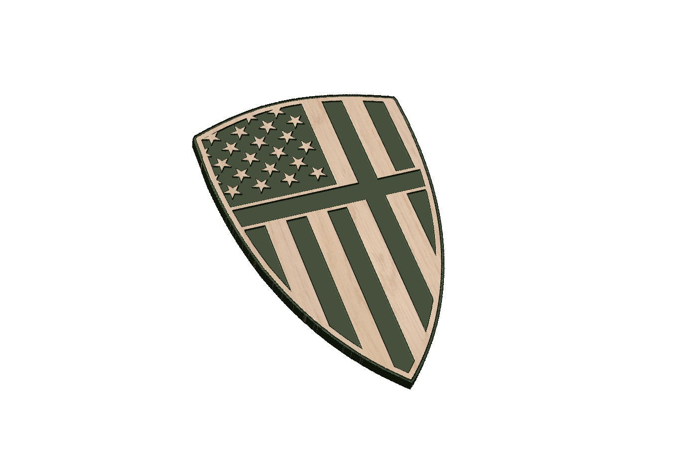 Cruisader Shield Flag with Cross