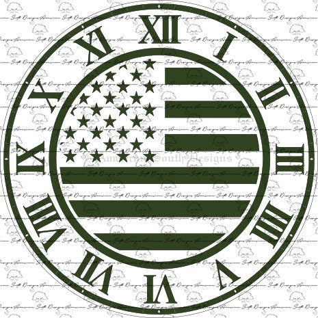 American Flag Clock