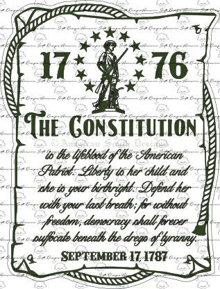 1776 The Constitution Scroll