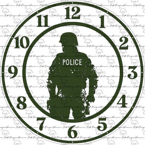 Police Officer Clock