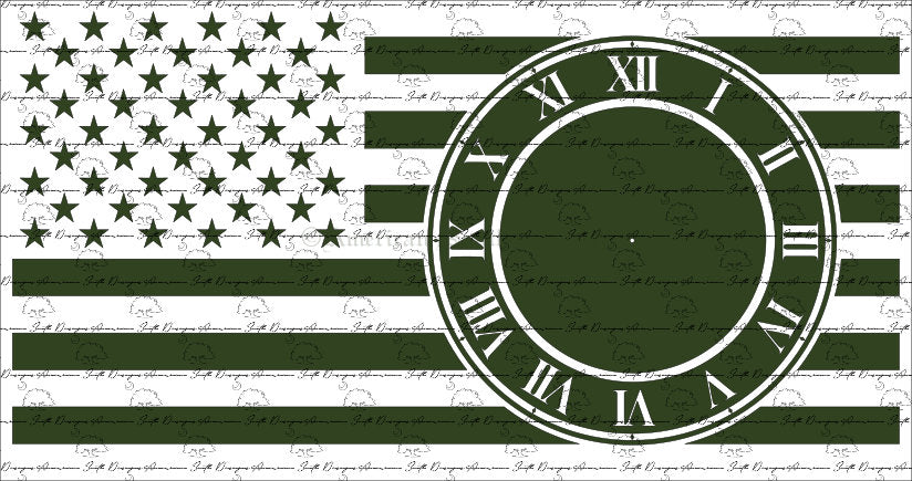 American Flag Clock Base