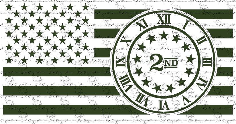 American Flag Clock 2A