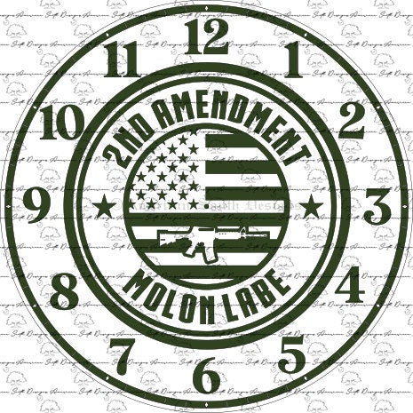 2nd Amendment Molon Labe Clock