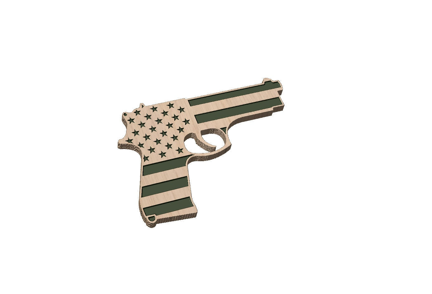 Pistol American Flag
