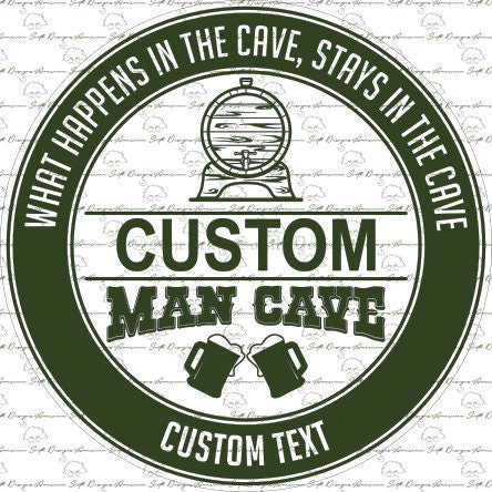 Man Cave Sign Template