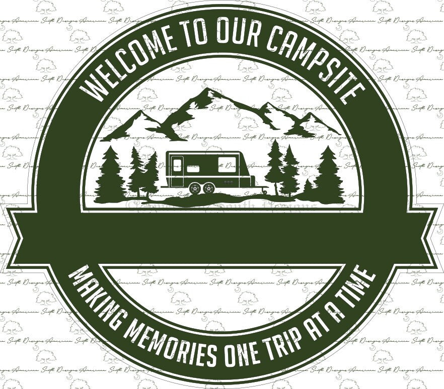 Camping Sign Template