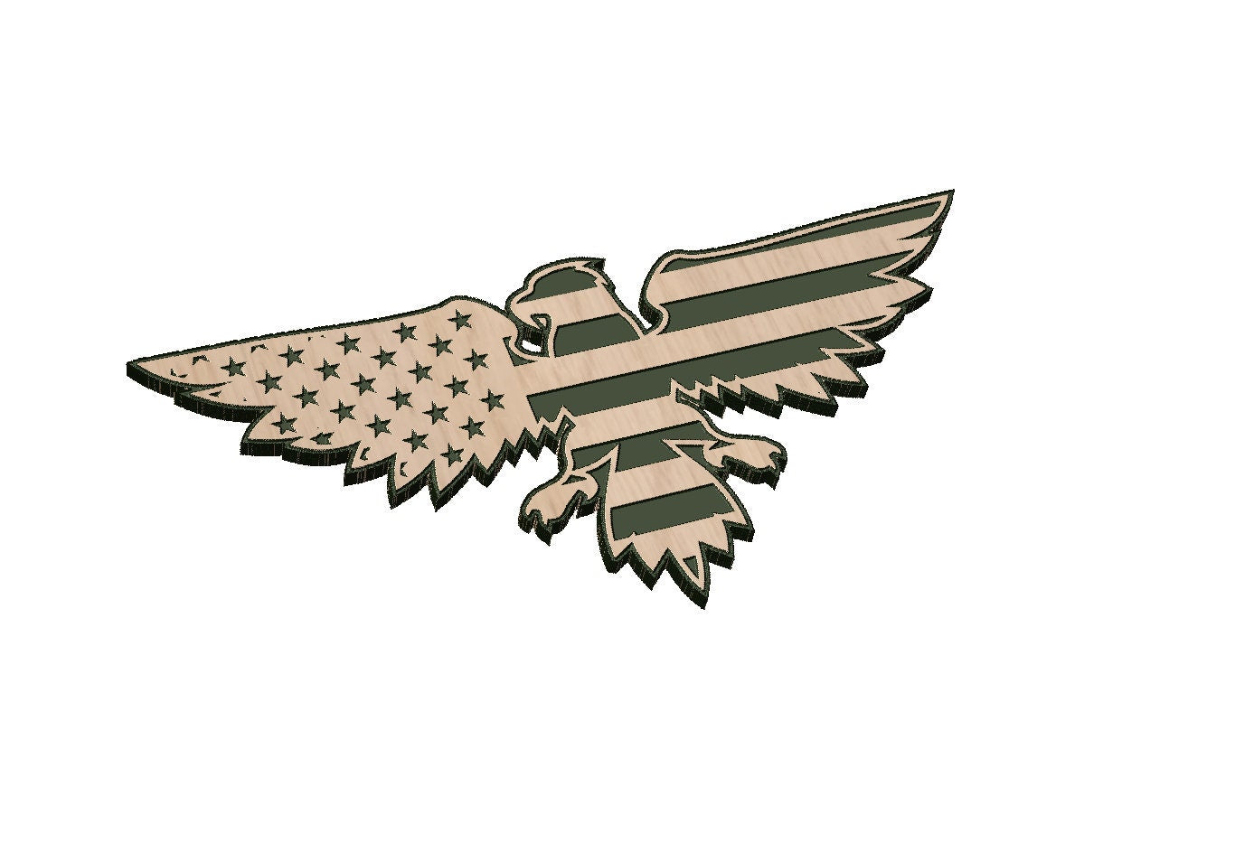 Eagle Shaped American Flag