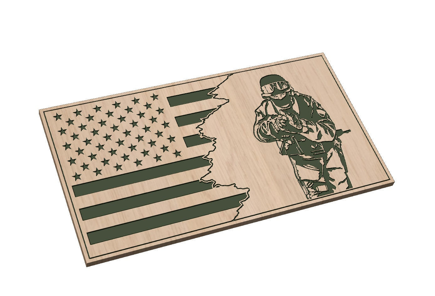 Tattered Flag Special Forces with Gun