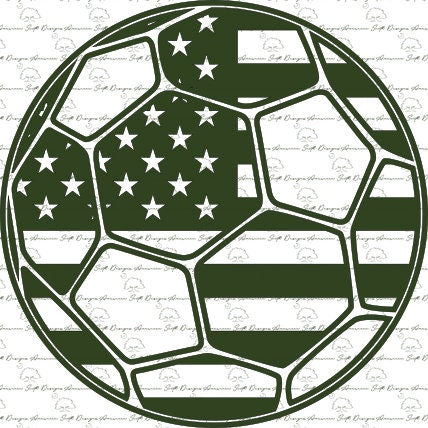 Soccer Ball American Flag
