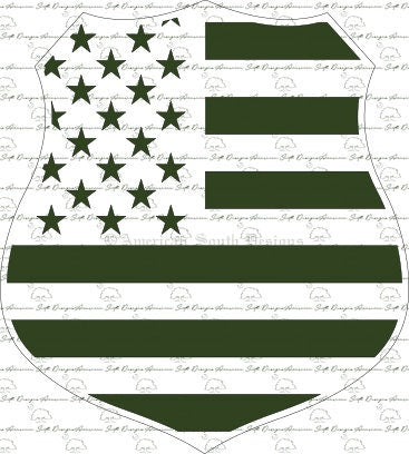 Police Badge American Flag