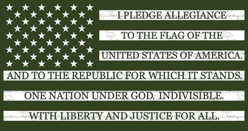 Pledge of Allegiance on Lines