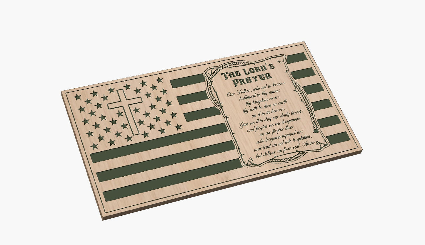 The Lord's Prayer Scroll Flag