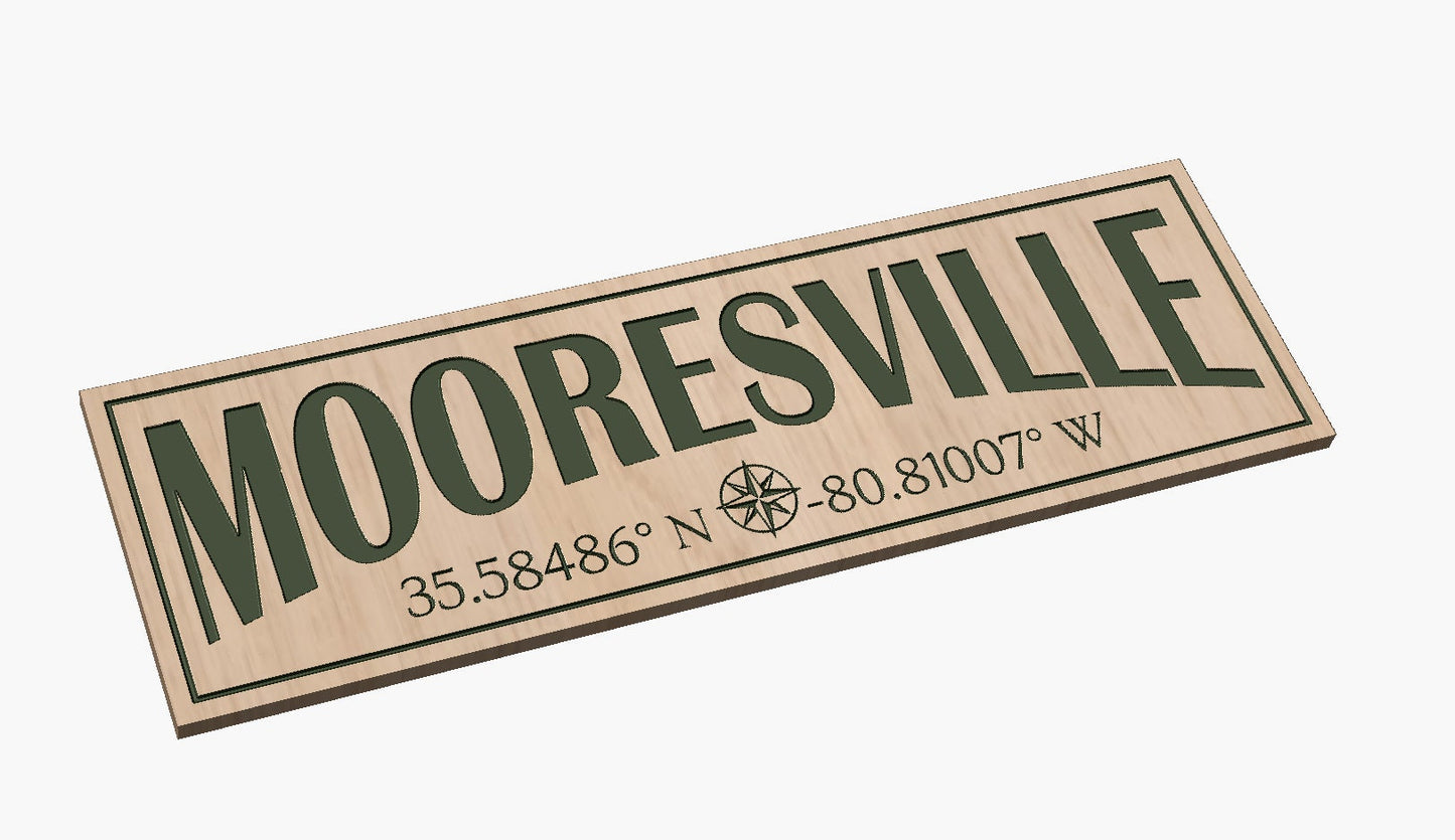 Mooresville, NC with Coordinates