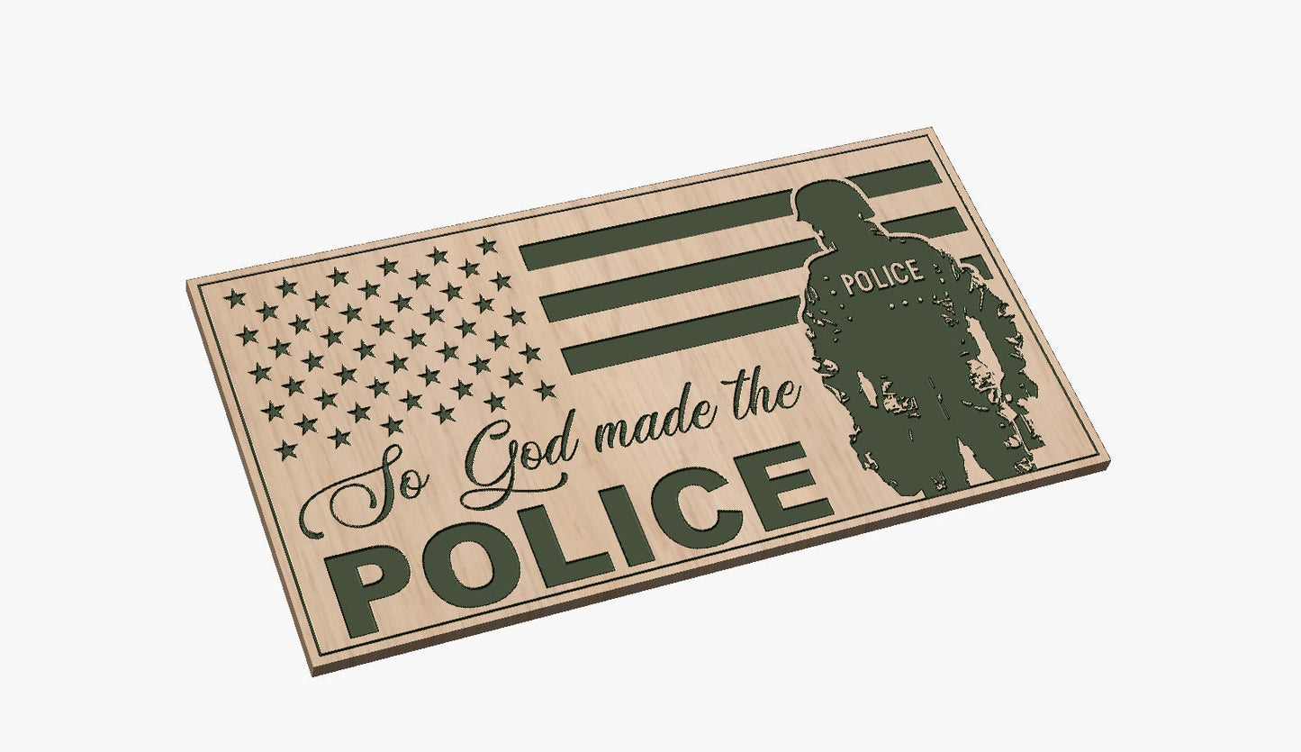 So God Made The Police Flag