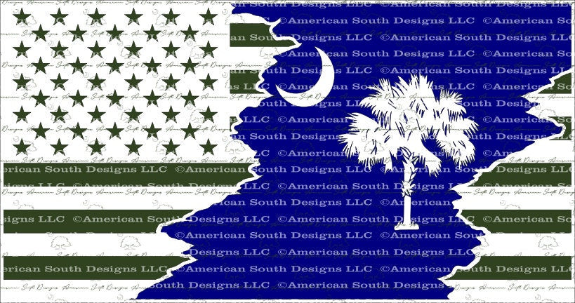 Tattered Flag Design 8   SC Flag