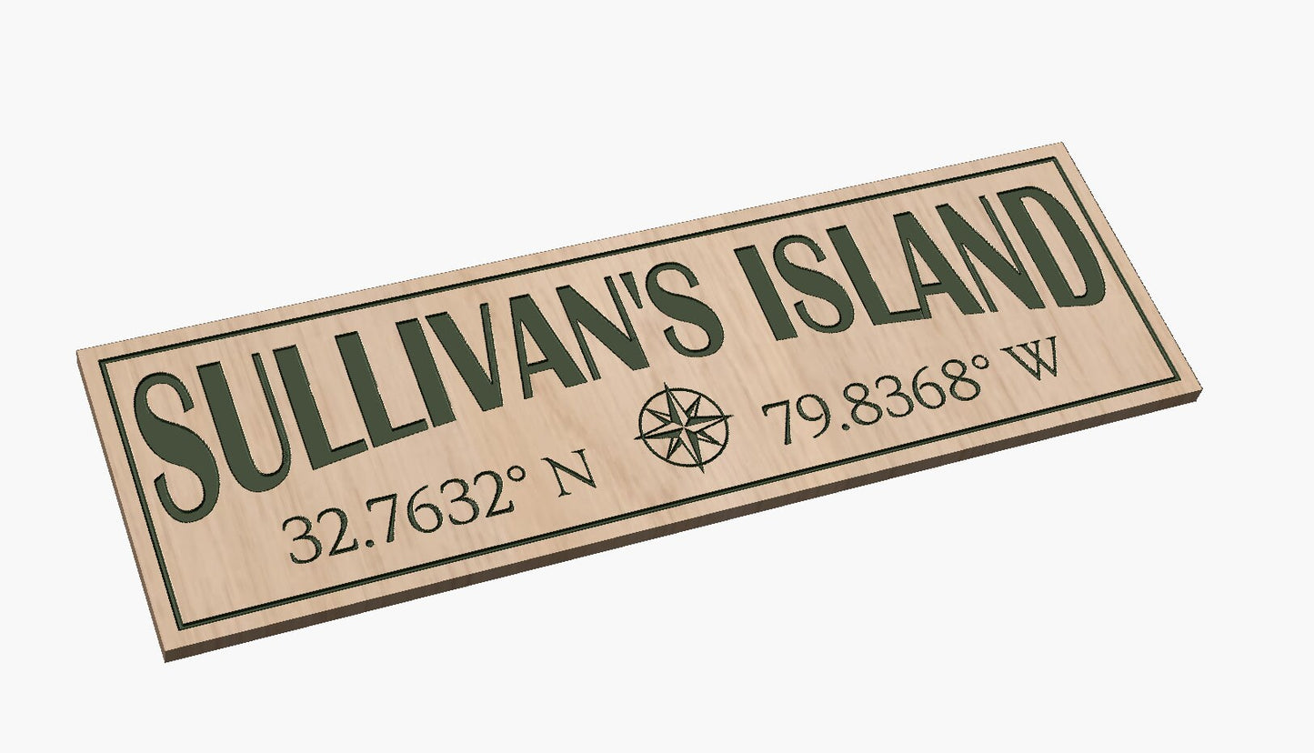 Sullivan's Island, SC  with Coordinates