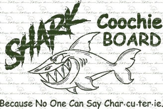 Shark Coochie Board  Circle Cutting Board  Digital File ONLY - SVG