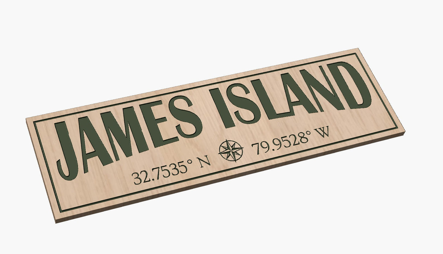 James Island, SC with Coordinates