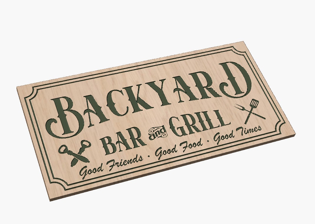 Backyard Bar Sign  Digital Files  SvG, PNG