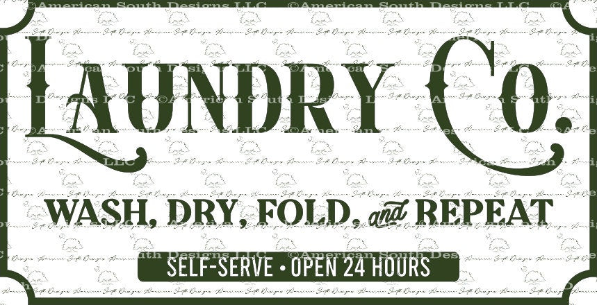 Laundry Co. Sign  Digital Files  SvG, PNG